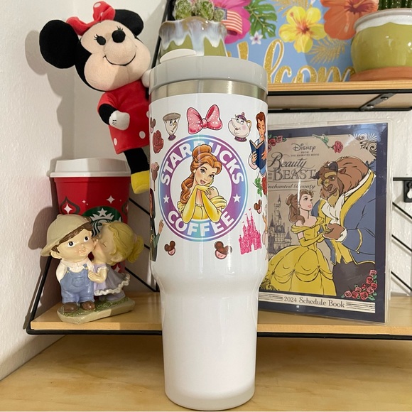 New Hand Crafted Princess Character 40oz Tumbler/keeps drinks cold and hot - Picture 1 of 4